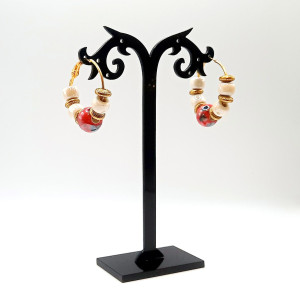Boucles d'Oreilles Créoles : "Terres d'Orient" (Réf. BC 272)