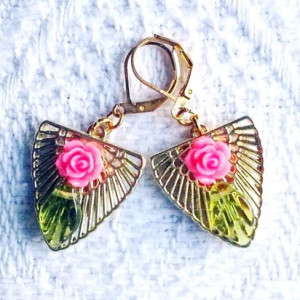 Boucles "Éventail de Roses" (Réf. BC 011)