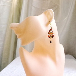 Boucles d'Oreilles "Éclat de Soie Dorée" (BC 250)