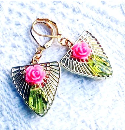 Boucles "Éventail de Roses" (Réf. BC 011) – Image 5