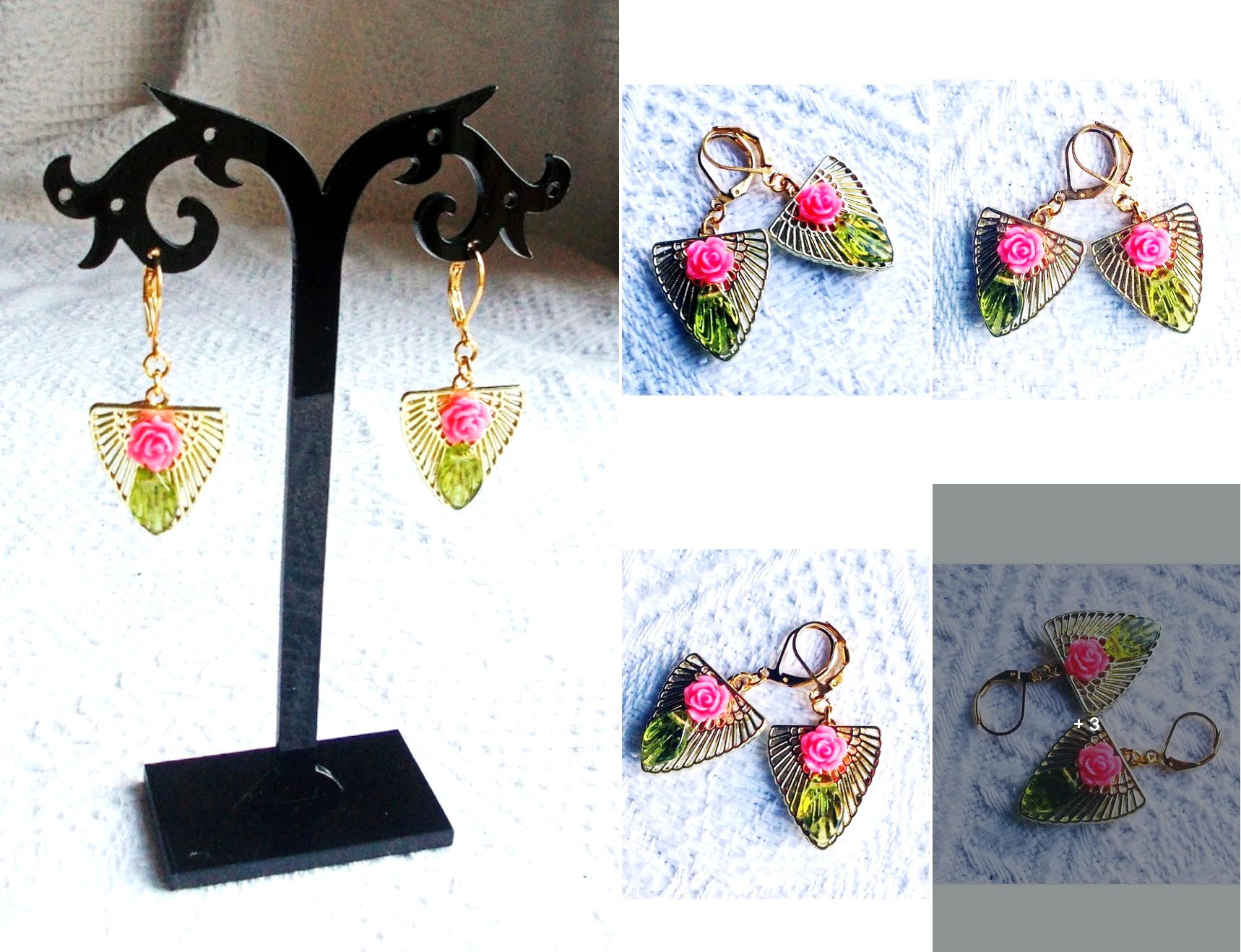 Boucles "Éventail de Roses" (Réf. BC 011) – Image 6