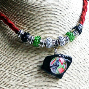 Collection "Afrique" - Collier Drôle de Zèbre - CO 025