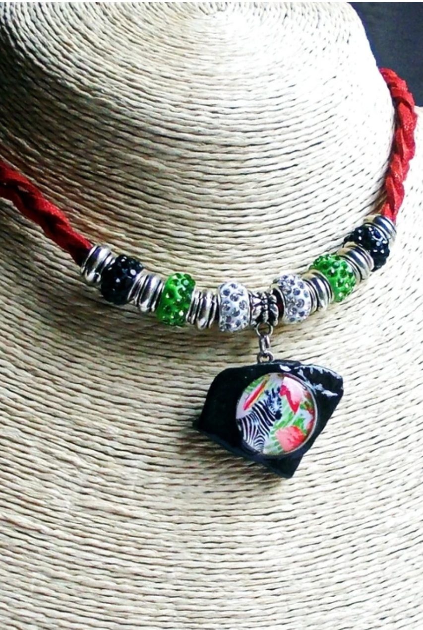 Collection "Afrique" - Collier Drôle de Zèbre - CO 025