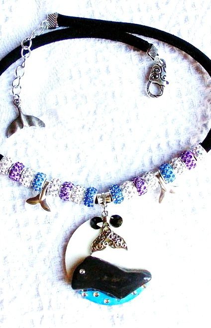 Collier - "La Baleine Bleue" - CO 027 – Image 2