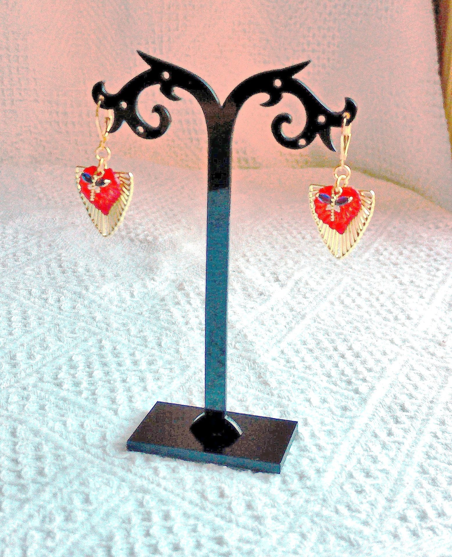 Boucles d'Oreilles "Les Coeurs Légers"–Réf : BC 213 – Image 2