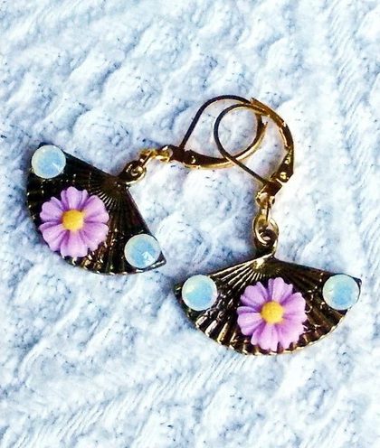 Boucles d'Oreilles "Douceur de Rosée" (Réf. BC 024)