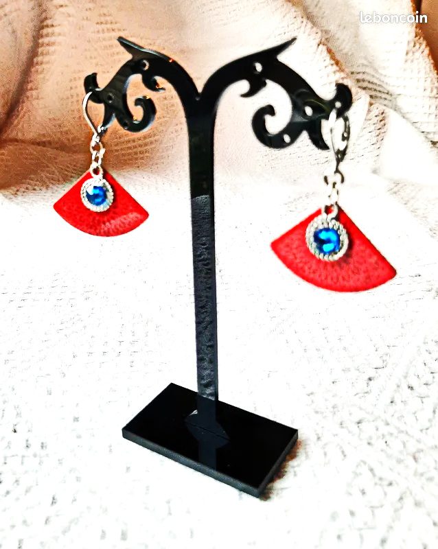 Boucles d’Oreilles "Horizon Indigo" (Réf. BC 109) – Image 4