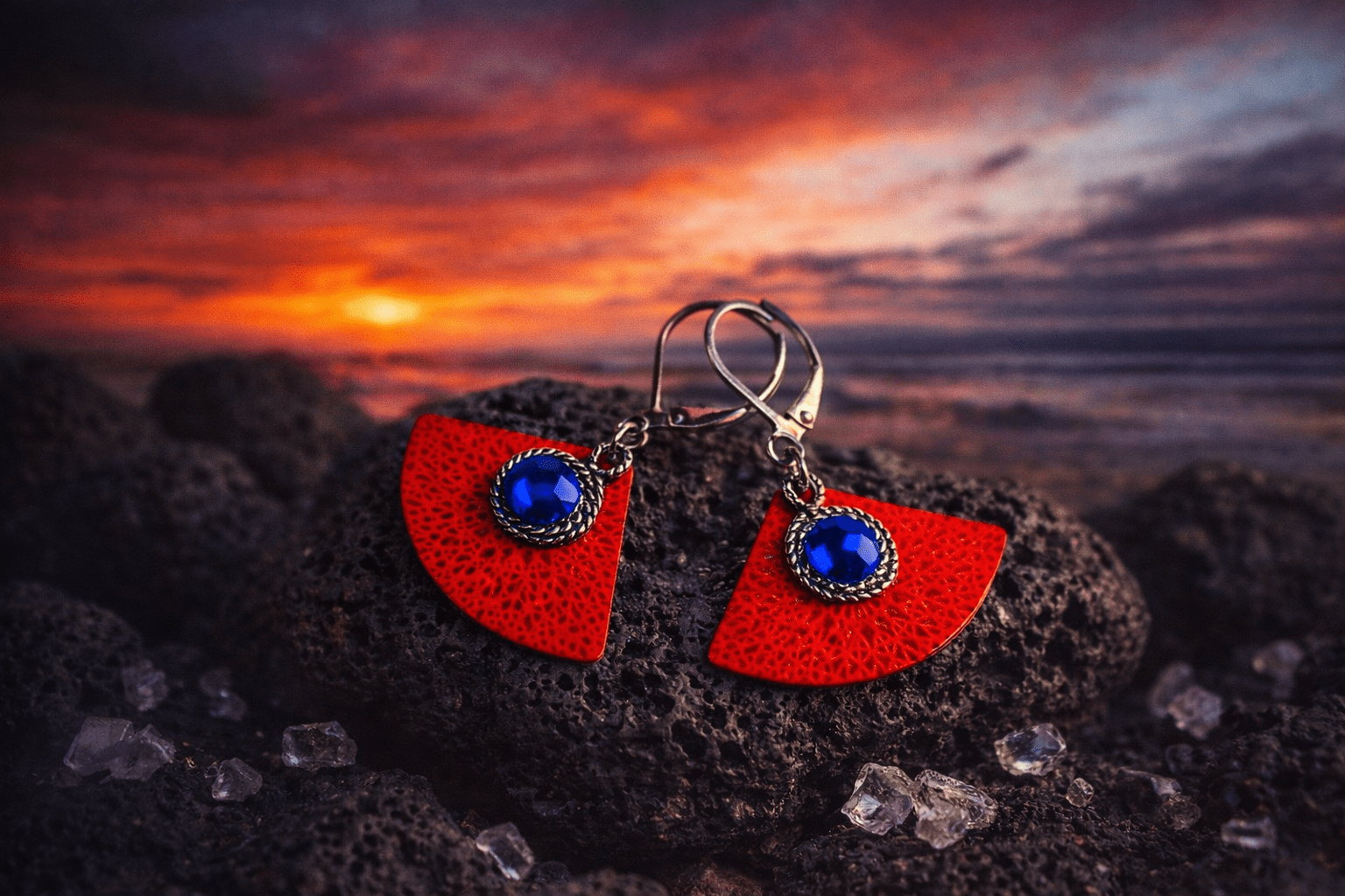 Boucles d’Oreilles "Horizon Indigo" (Réf. BC 109) – Image 5