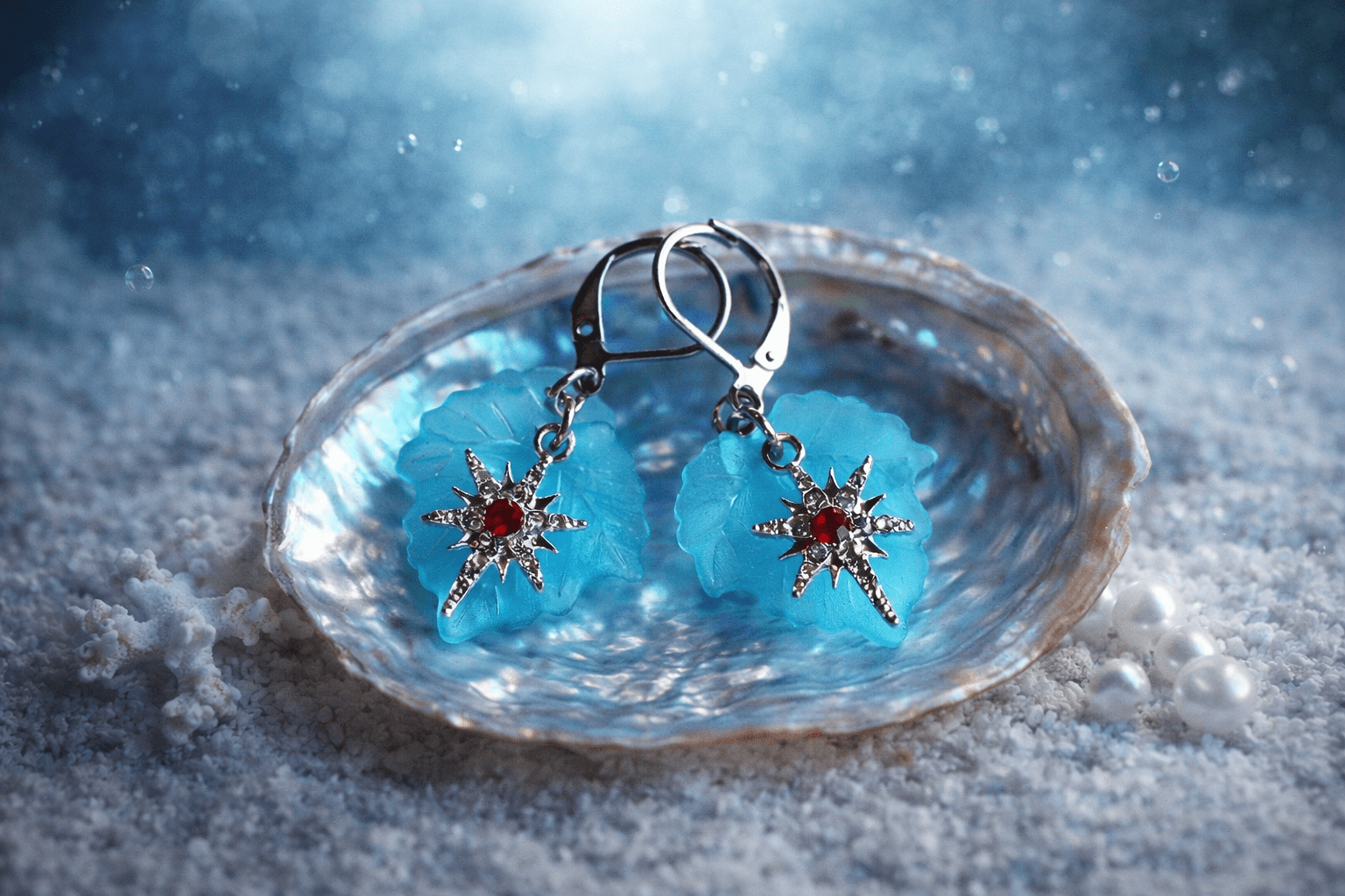 Boucles d'Oreilles "Étoile du Lagon" – Réf : BC 150 – Image 5