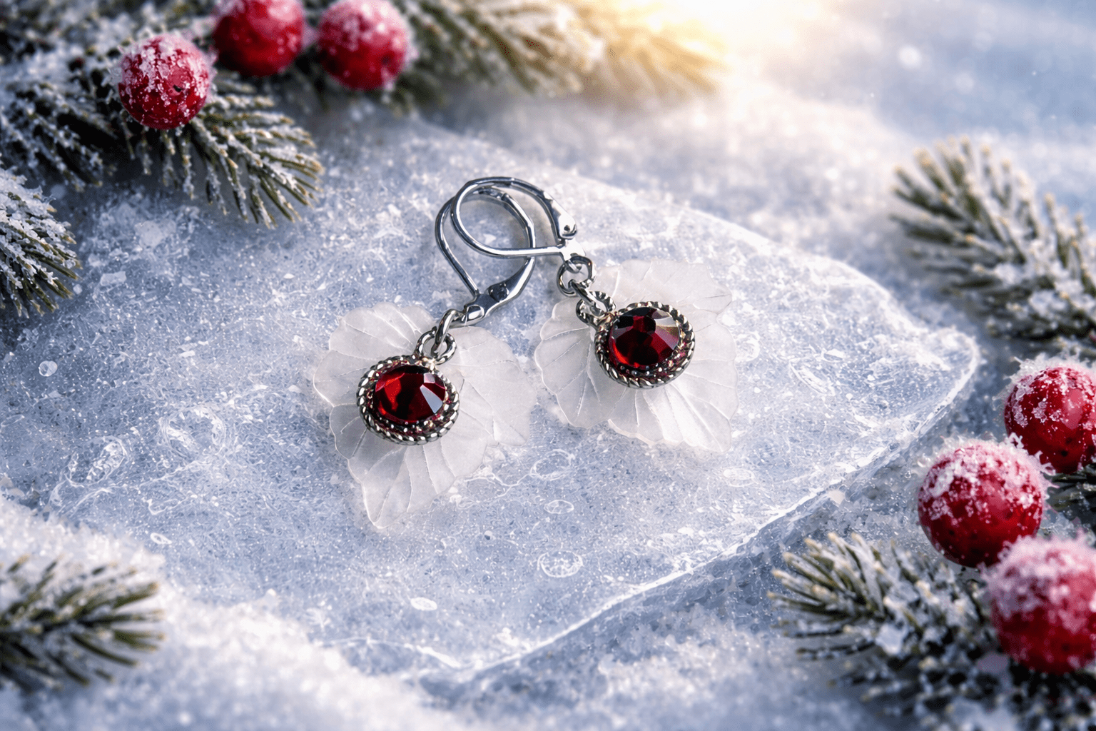 Boucles d'Oreilles "Éclat d'Hiver" – Réf : BC 154 – Image 5
