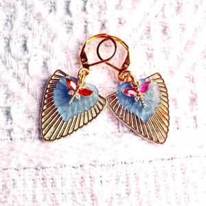 Boucles d’Oreilles "Envol Azuré" (Réf. BC 214)