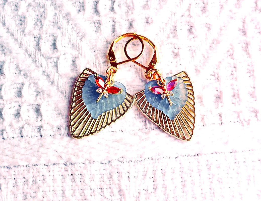 Boucles d’Oreilles "Envol Azuré" (Réf. BC 214)