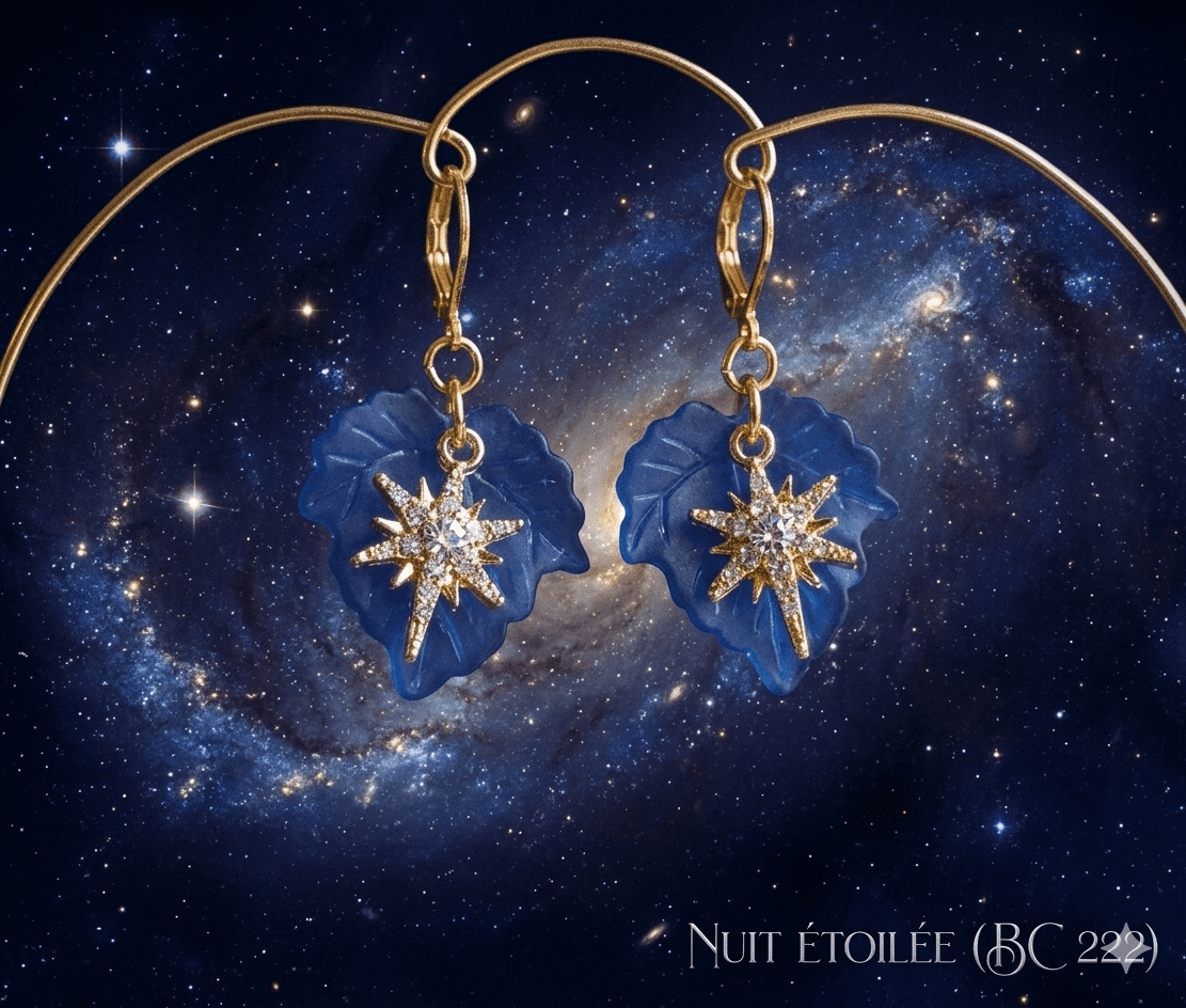 Boucles d'Oreilles "Nuit Étoilée" – Réf : BC 222 – Image 2