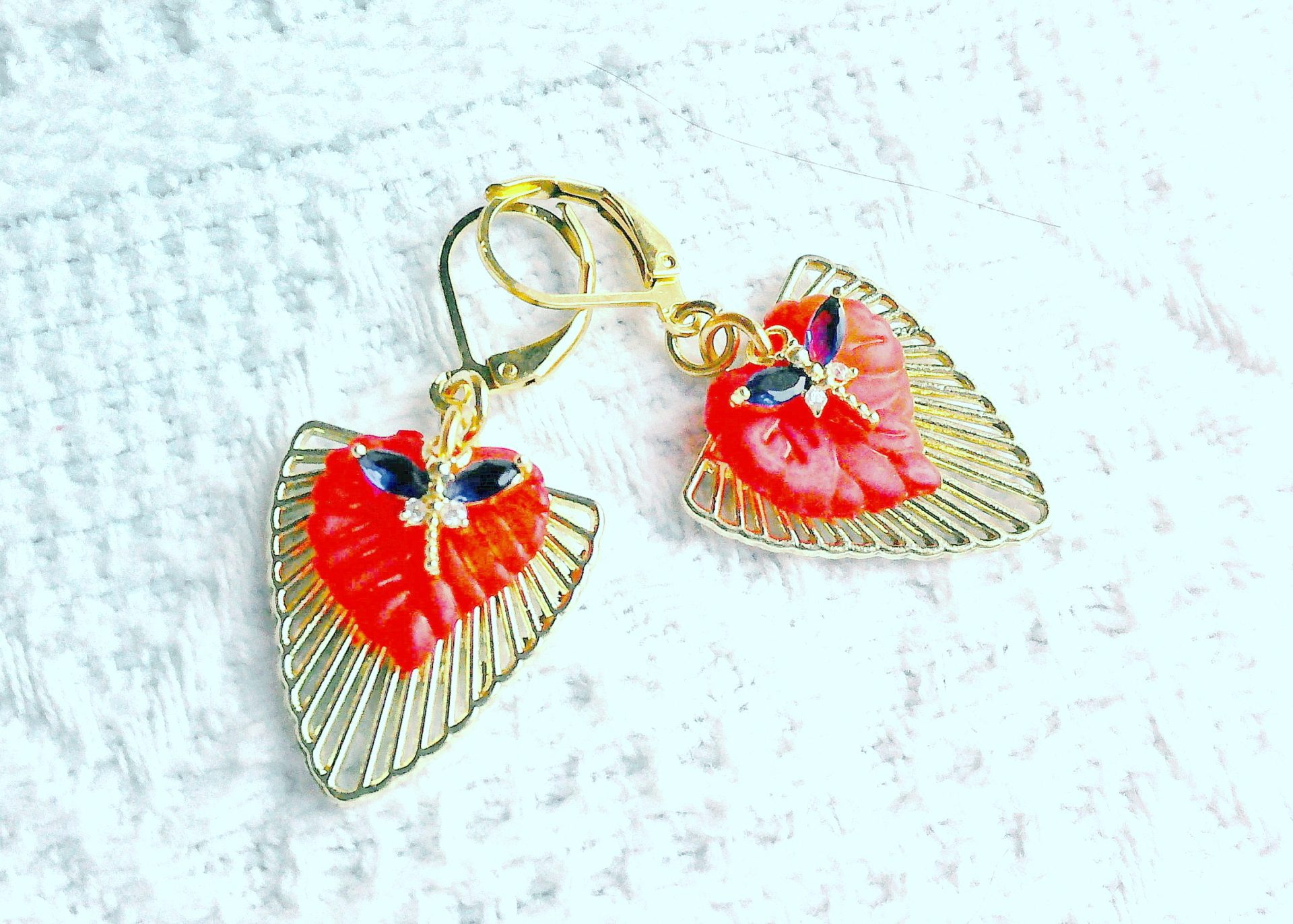 Boucles d'Oreilles "Les Coeurs Légers"–Réf : BC 213 – Image 3