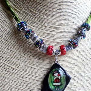 Collier "La Petite Fille aux Cheveux Sombres" - CO 021