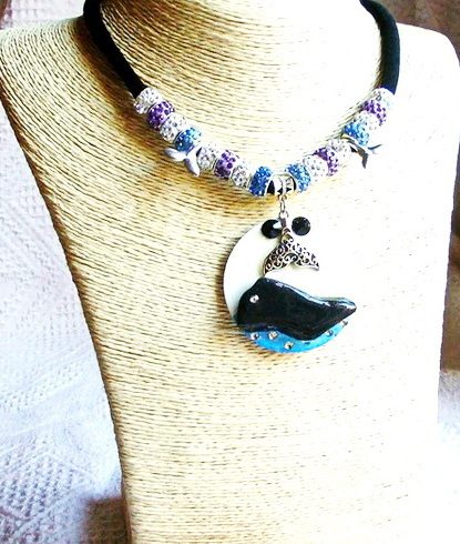 Collier - "La Baleine Bleue" - CO 027 – Image 4