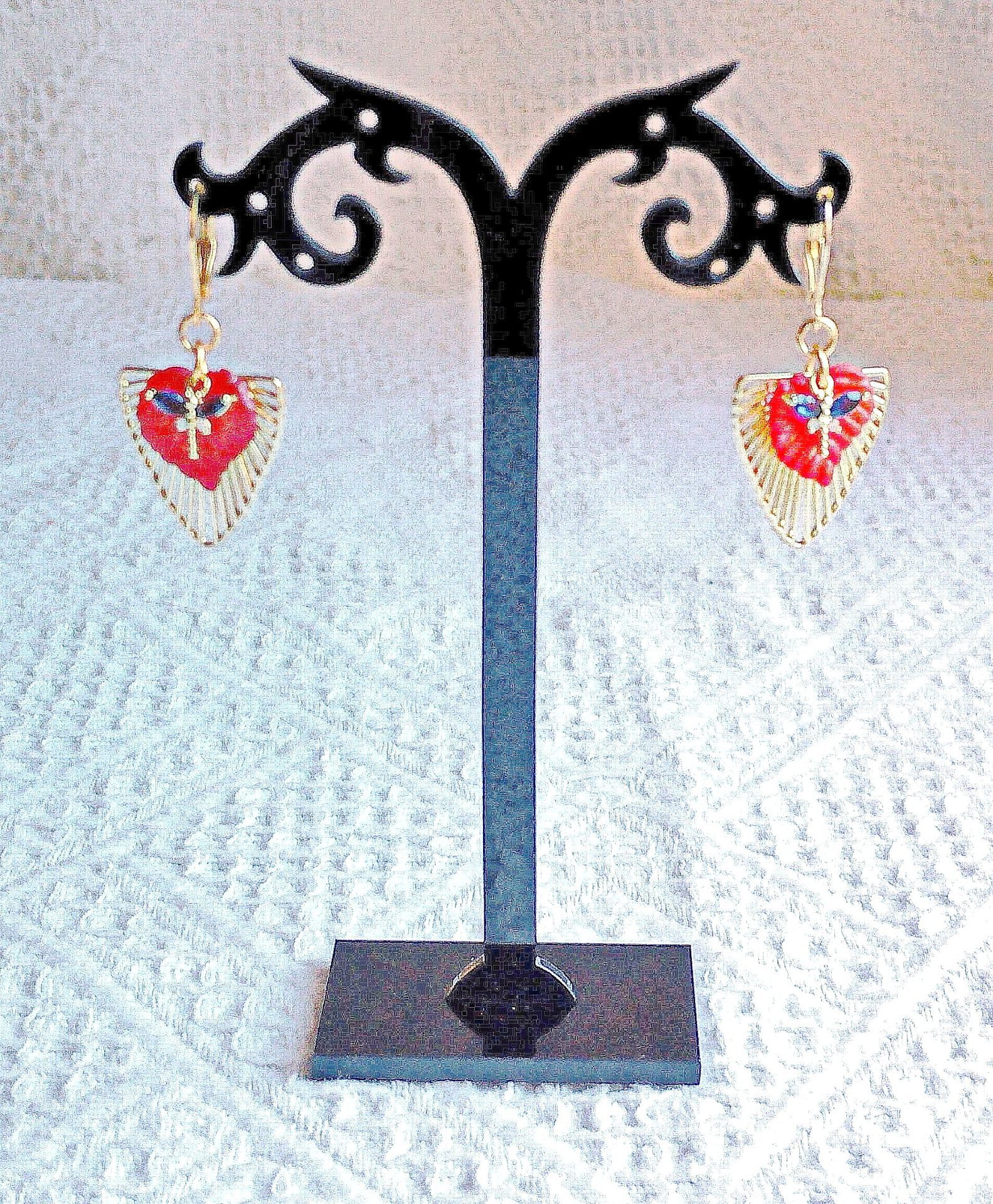 Boucles d'Oreilles "Les Coeurs Légers"–Réf : BC 213 – Image 4