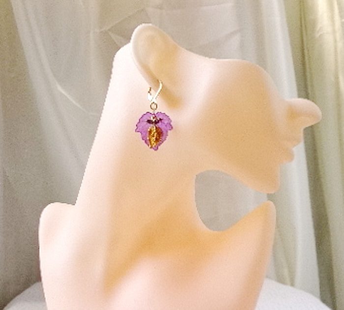 Boucles d'Oreilles : "Murmure de Vigne Royale " (BC 210) – Image 4