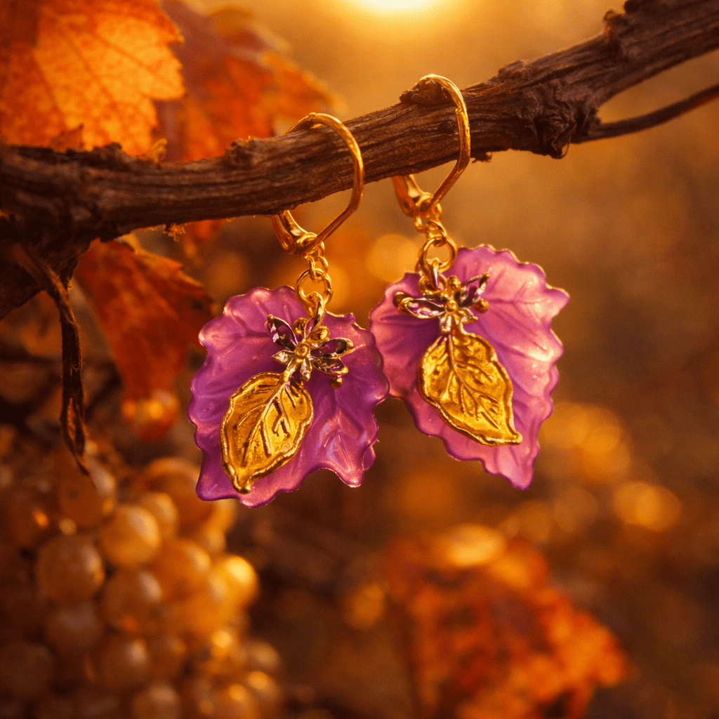 Boucles d'Oreilles : "Murmure de Vigne Royale " (BC 210) – Image 5